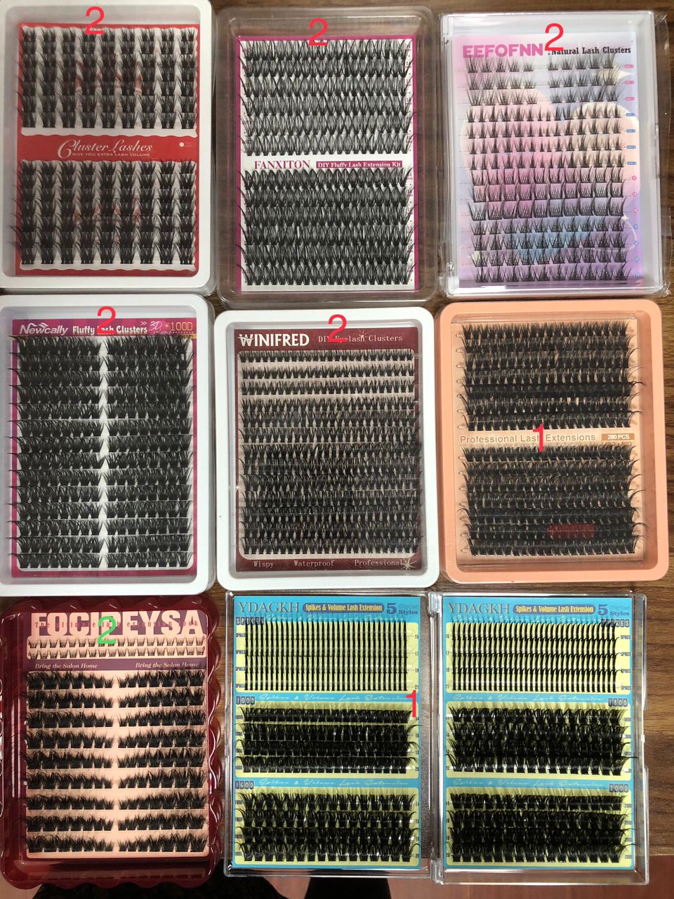 42 packs of lashes + 24 bond & seal