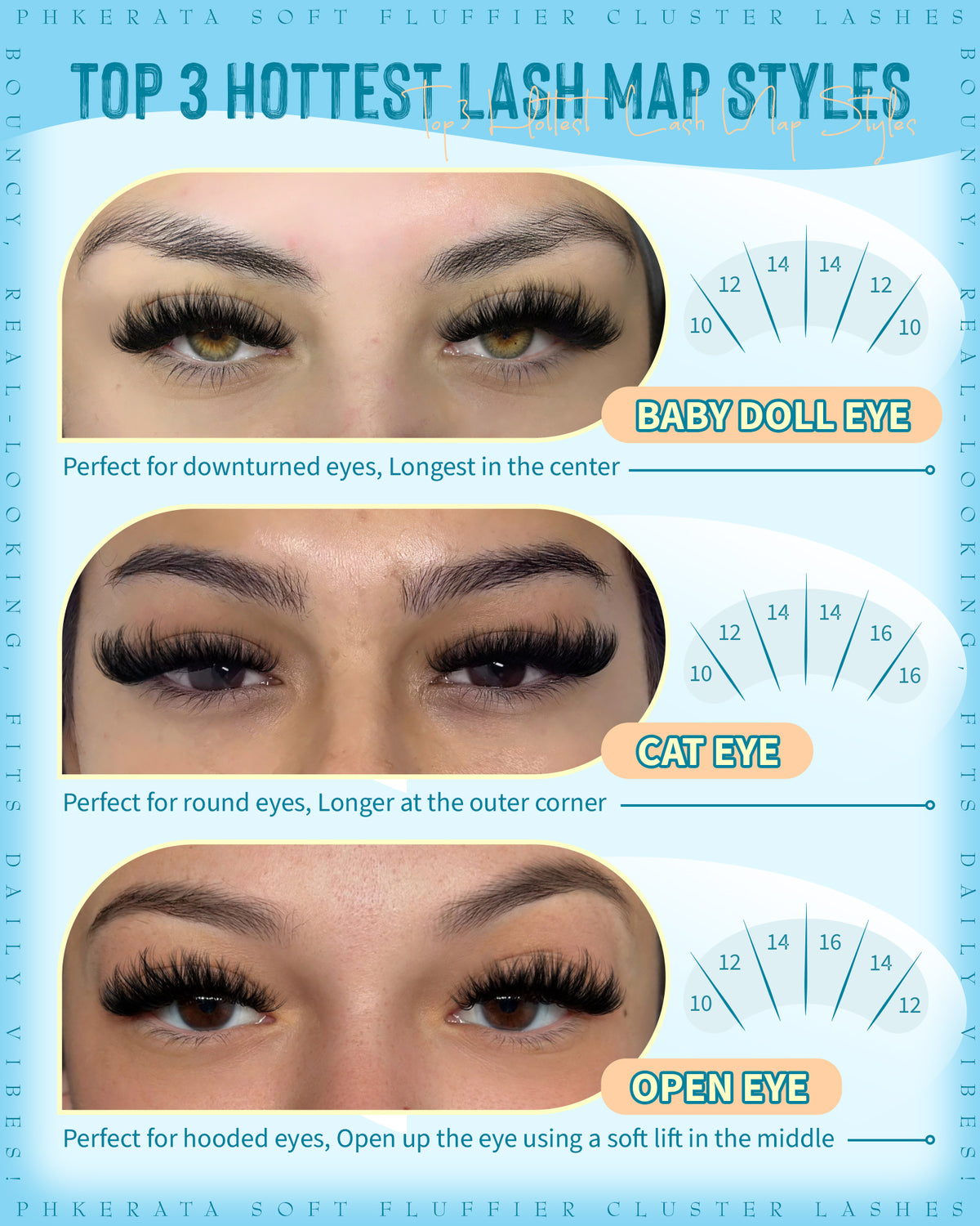 "Fluffy Lash Clusters Wispy Eyelash Clusters Natural C Curl Cluster Eyelash Extensions Volume Individual Lashes DIY Eyelash Extension with Soft Thin Band, 10-16mm"