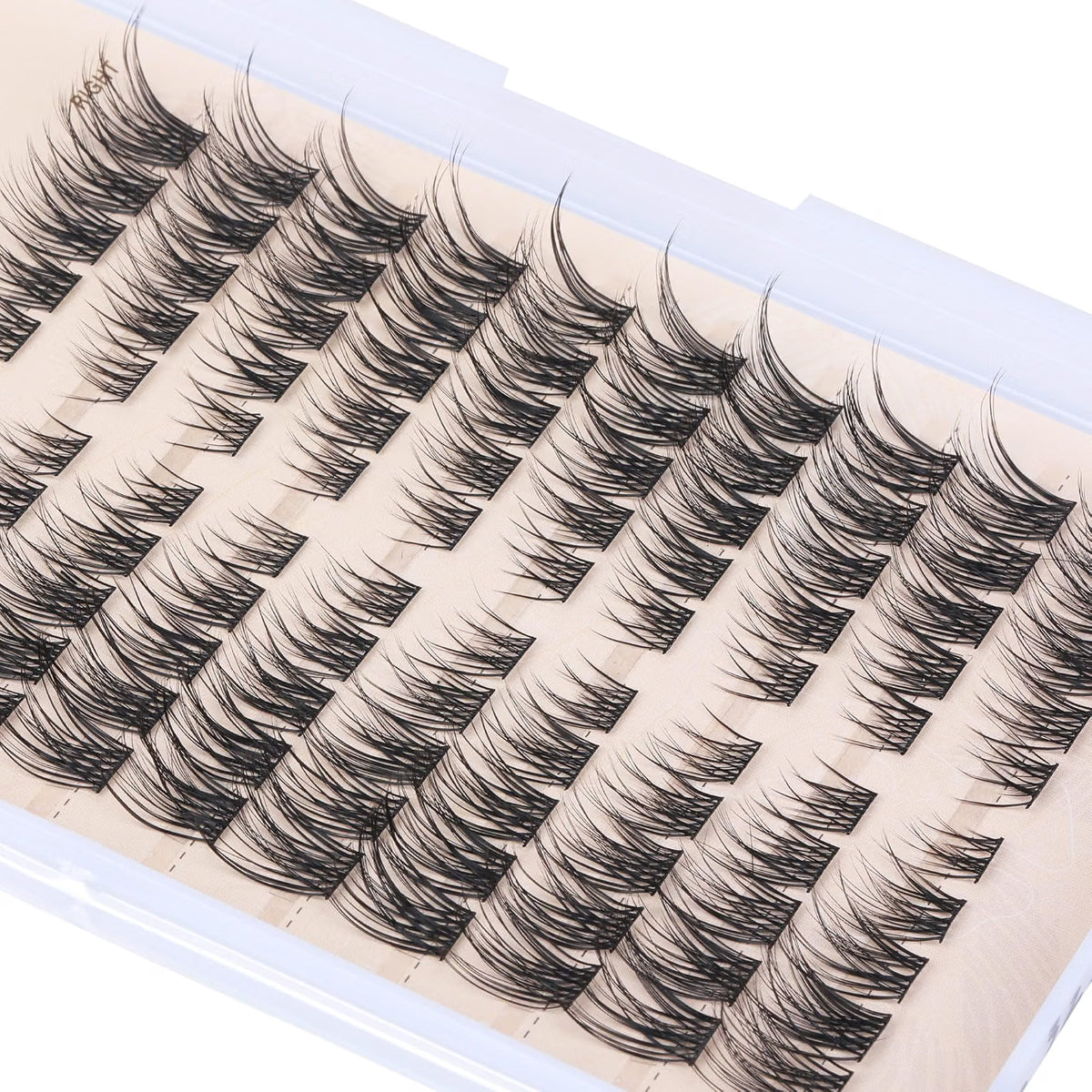 TOOCHUNAG Lash Clusters 8-16 Natural Eyelash Clusters 100pcs C-Curly Wispy Individual Lashes Left&Right DIY Lash Extension Thin Band Cluster Eyelashes Extensions