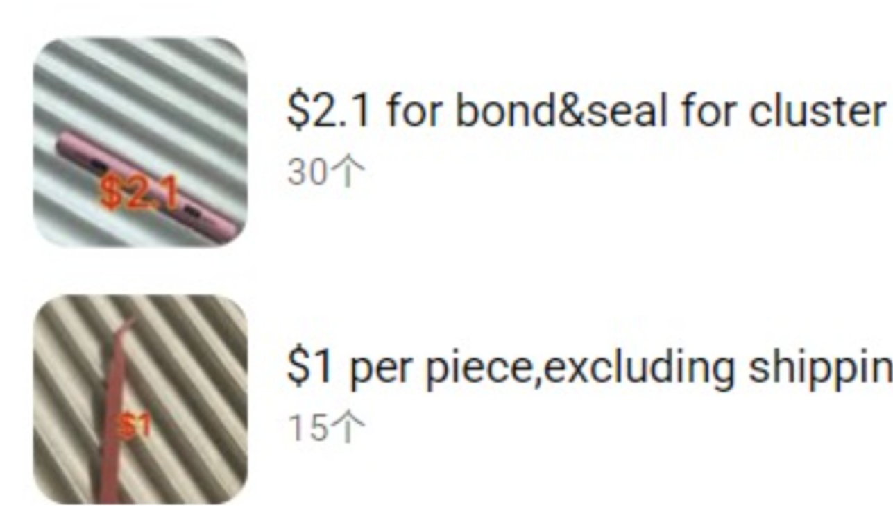 $135.1 for lashes and tweezers and bond&seal