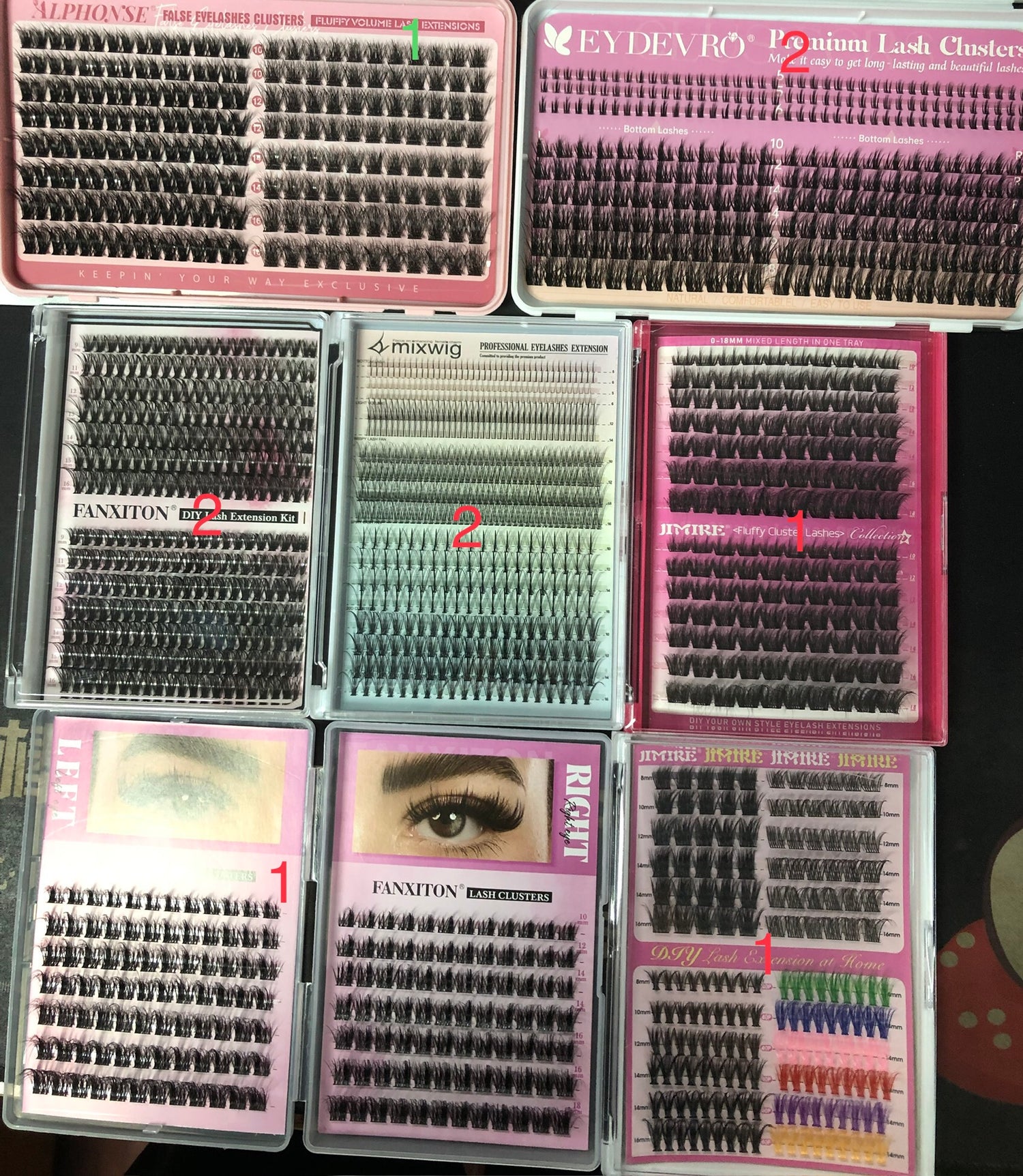 60 packs of lashes + 10 remover