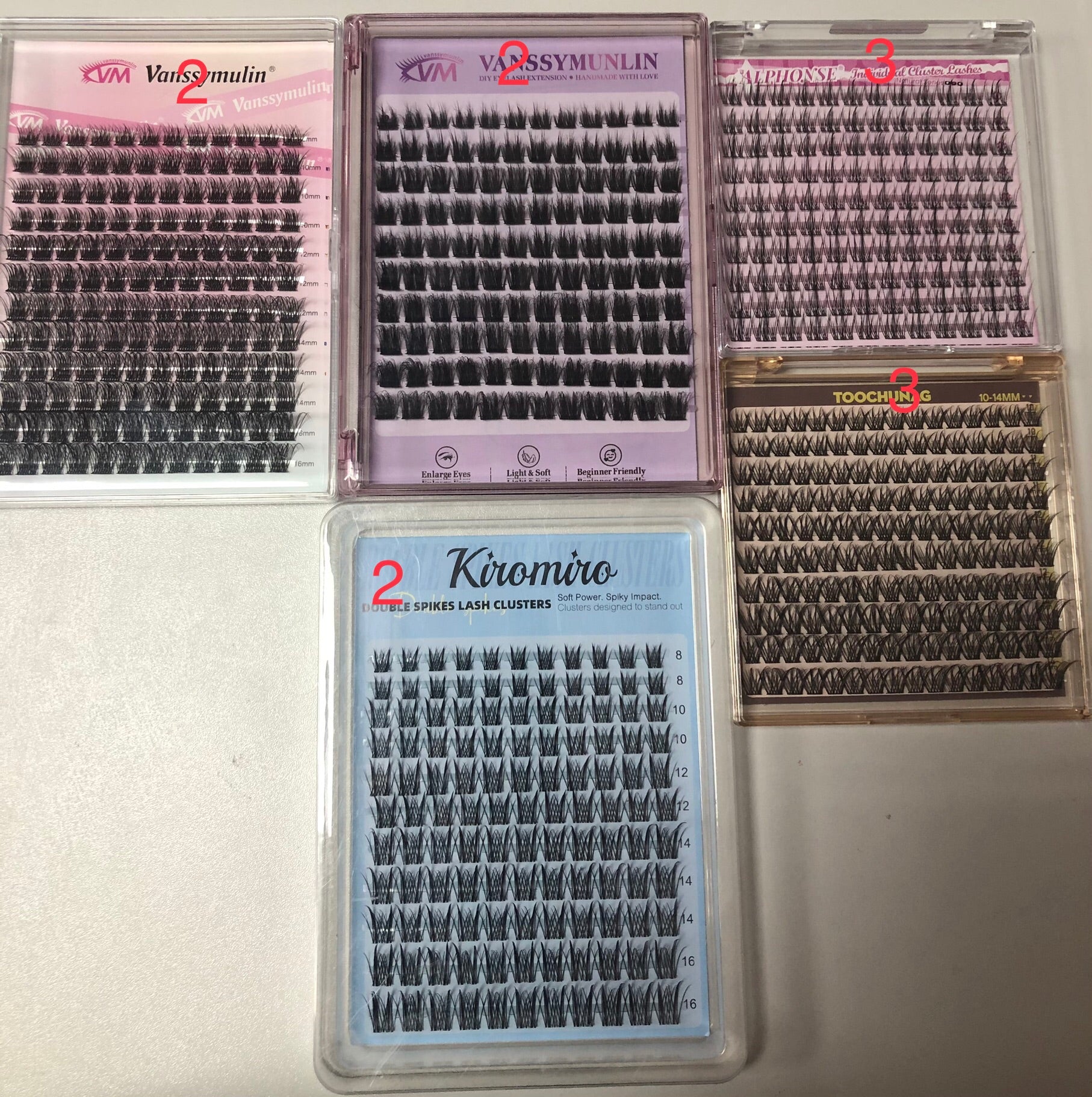 73 packs of lashes