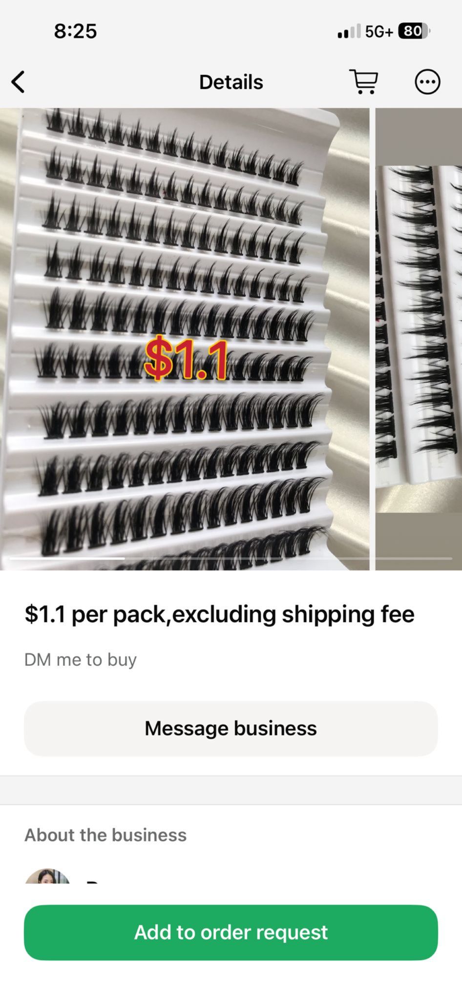 20.6 usd dollar for 11 packs lashes