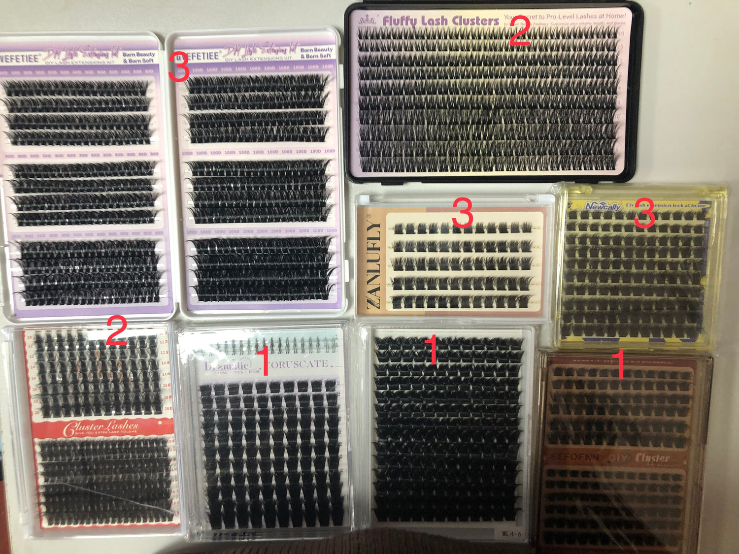73 packs of lashes