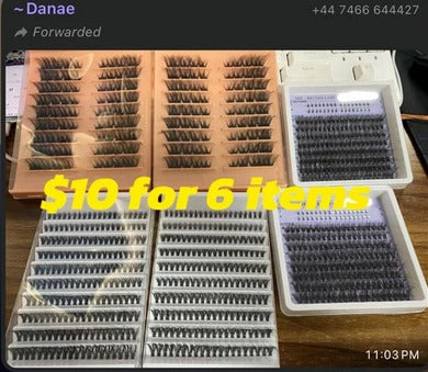 $10 for 6 trays lashes