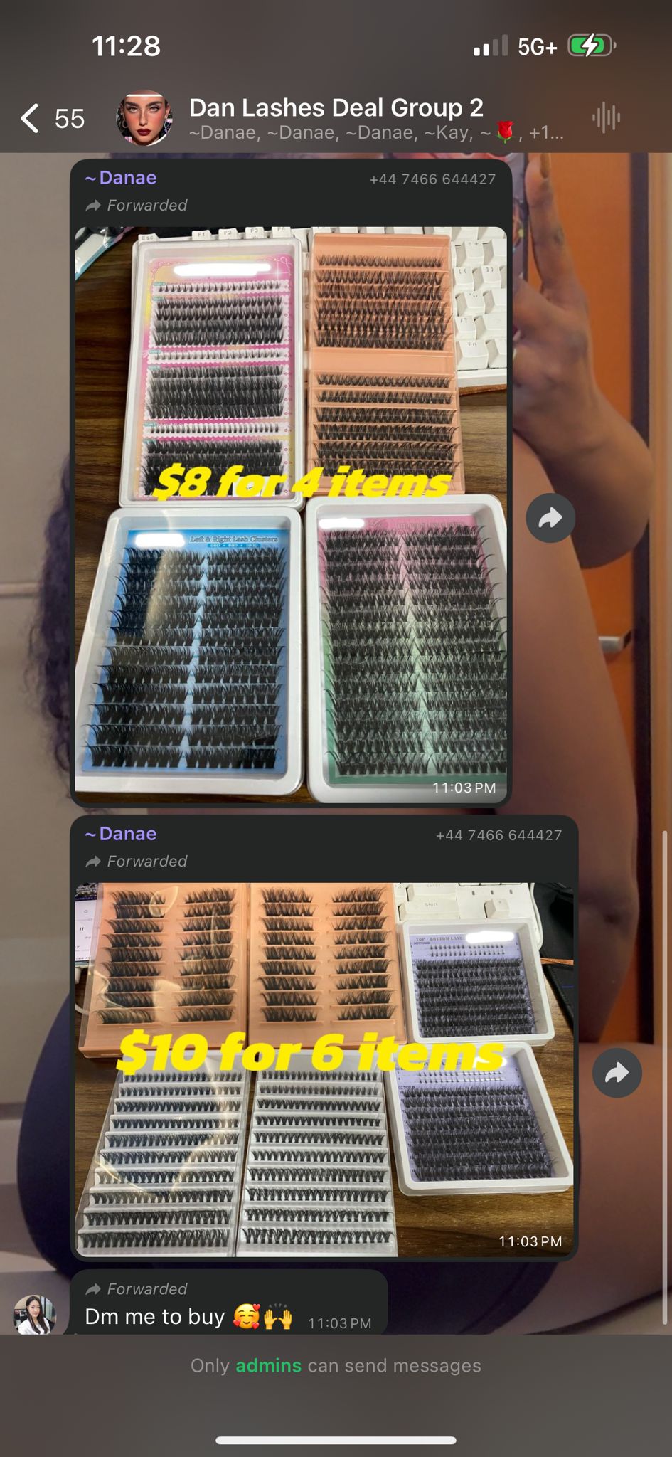 $18 for 10 trays lashes