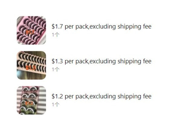 $14.10  for 5 packs lashes