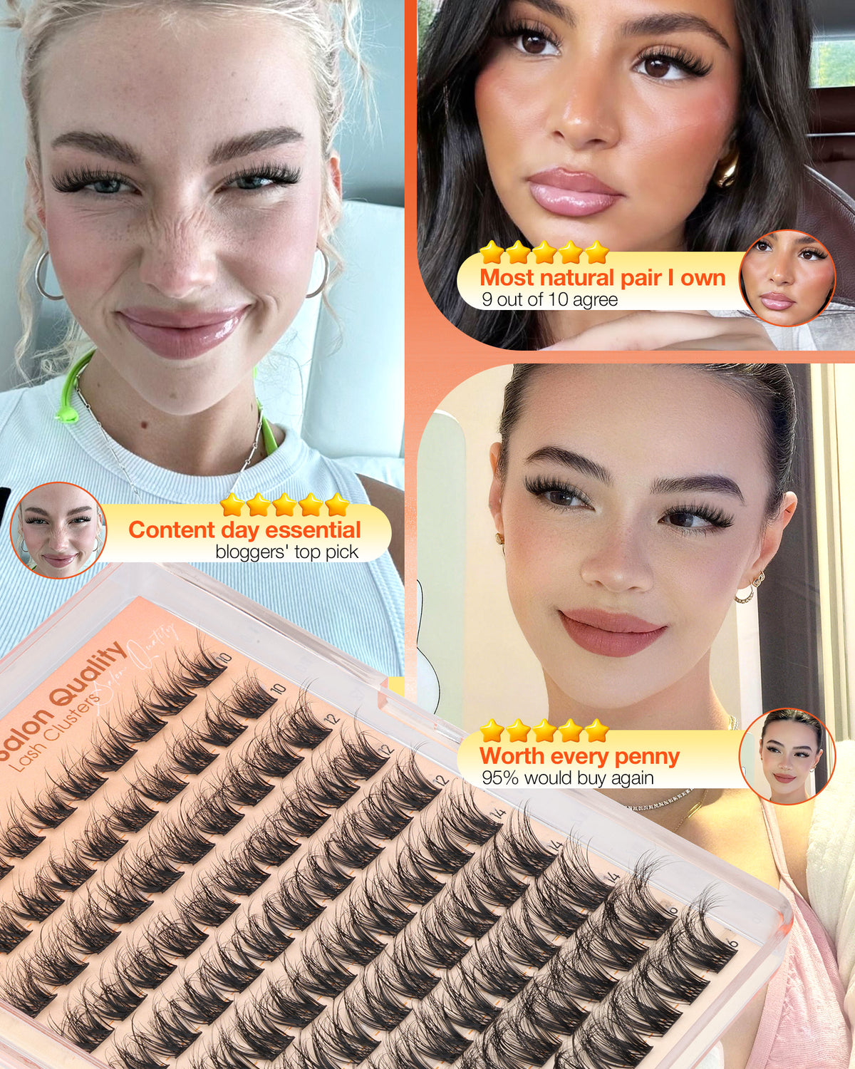 Wispy Lash Clusters Natural Fluffy Eyelash Clusters C Curl Cluster Eyelash Extensions Short 10-16mm Individual Lashes Spider Breeze Lash Extensions by Delyneph"