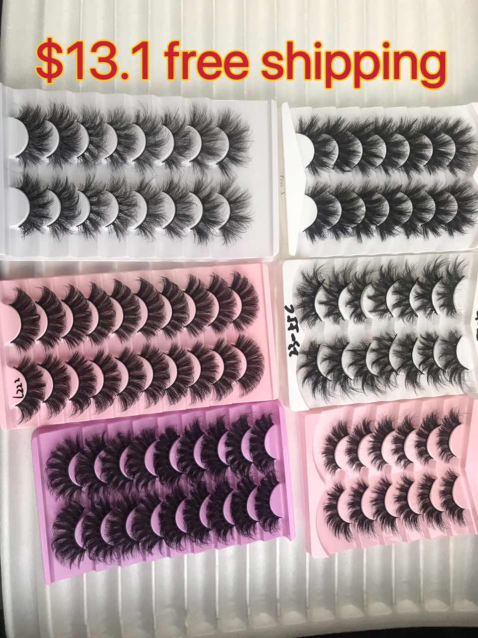 $13.10 for 6 trays lashes