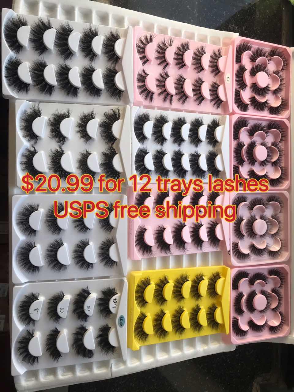 $20.99 for 12 trays lashes