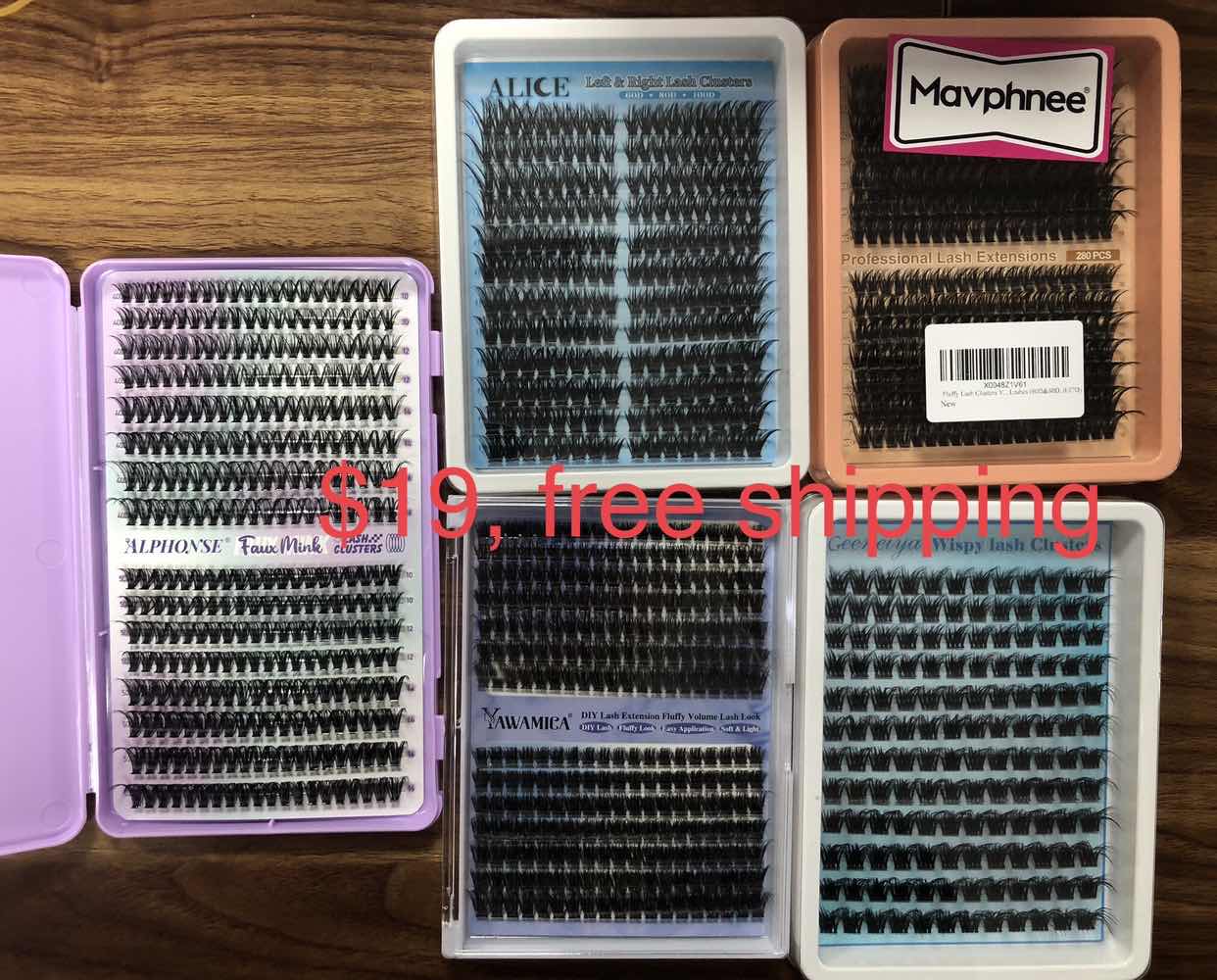 5 packs of lashes