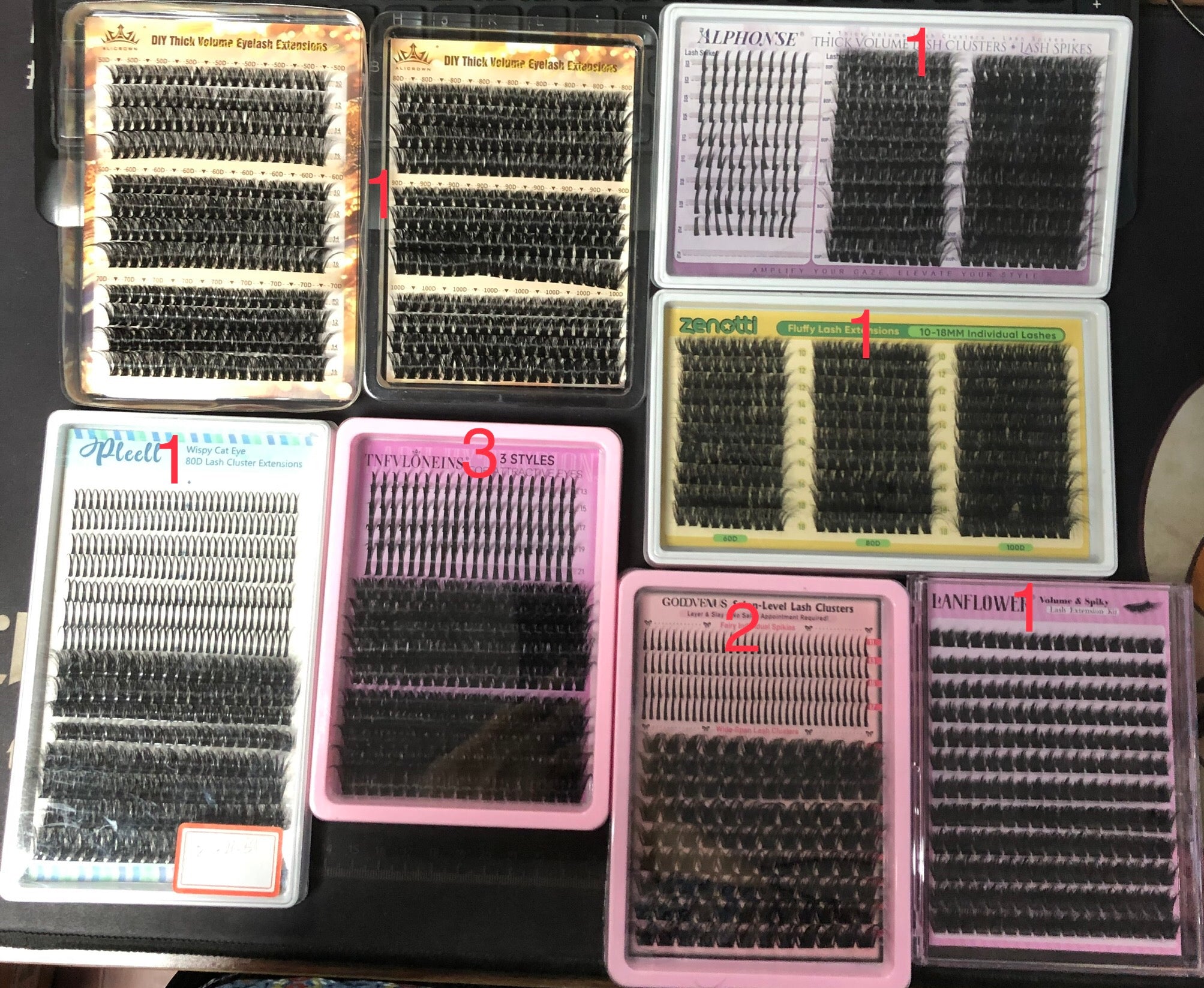 27 packs of lashes