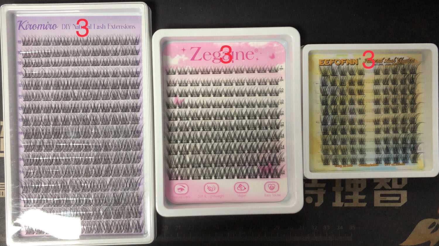9 packs of lashes