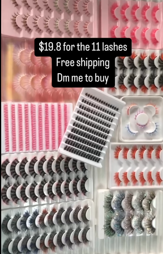 $19.8 for 11 pack christmas lashes