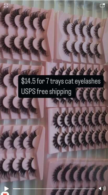 $14.5 for 7 trays lashes