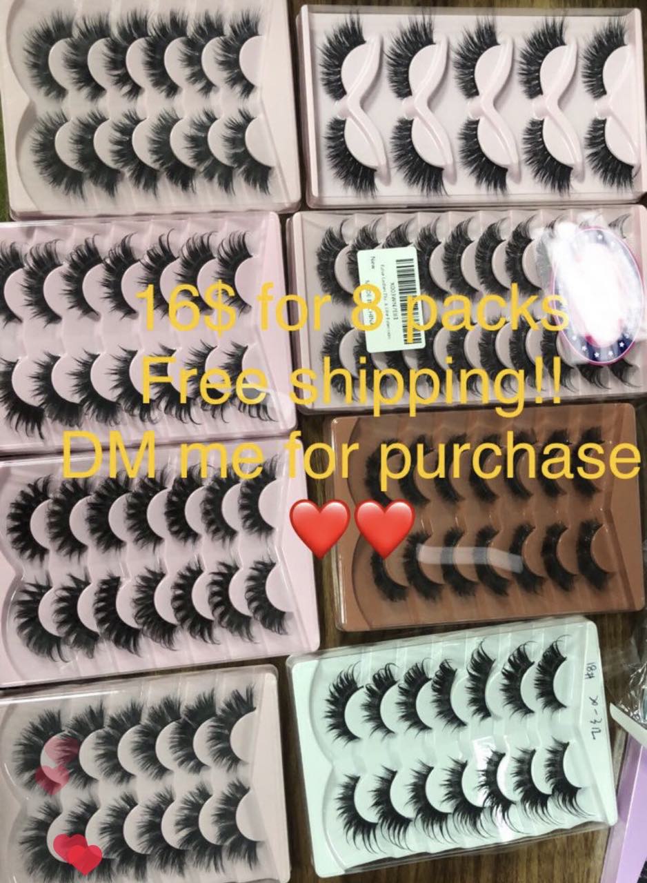 16$ for 8 packs lashes