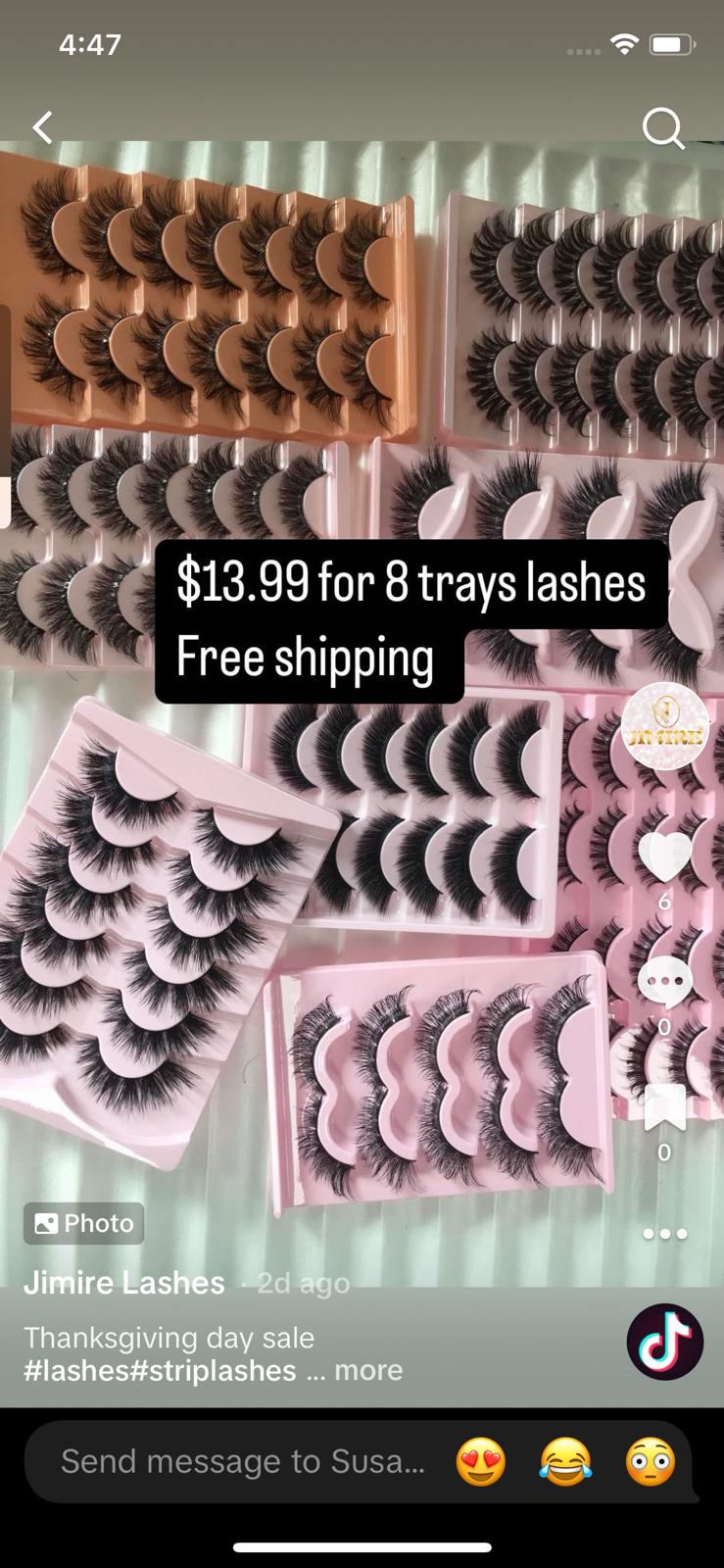 $13.99 for 8 trays lashes&amp;nbsp;