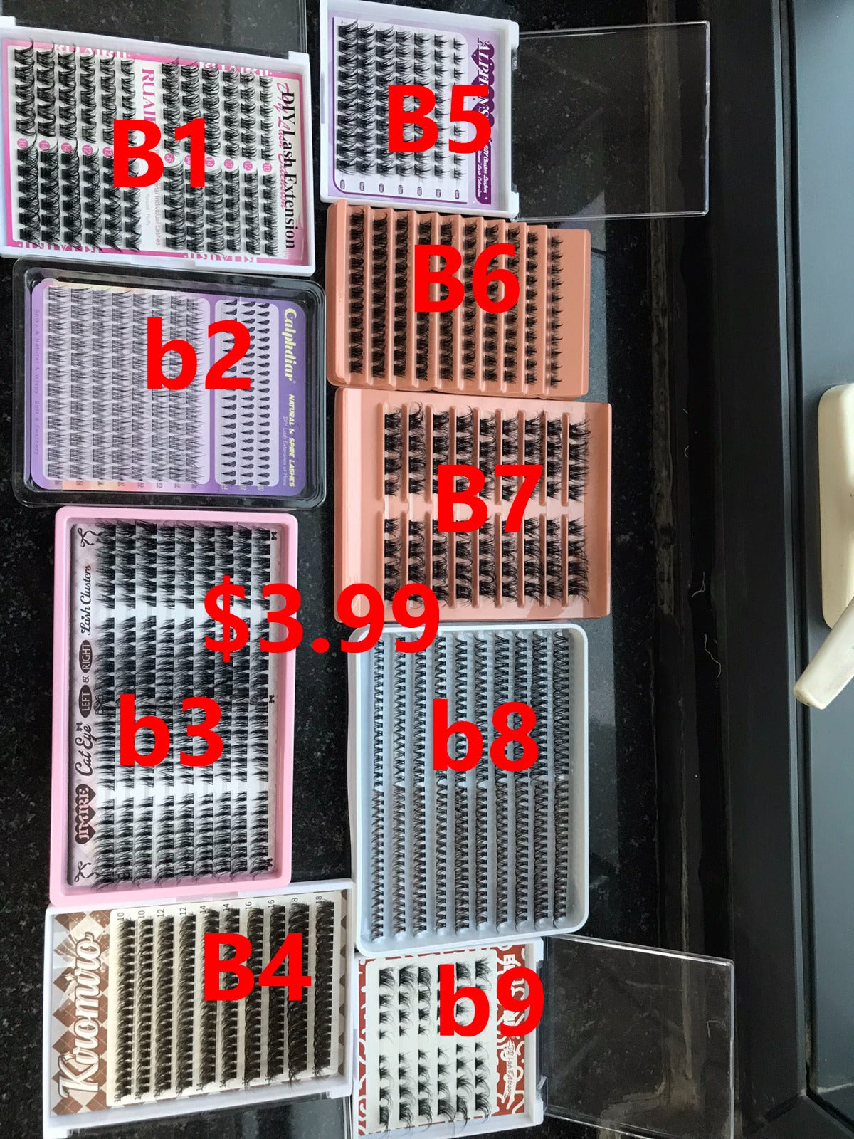 5 packs of lashes