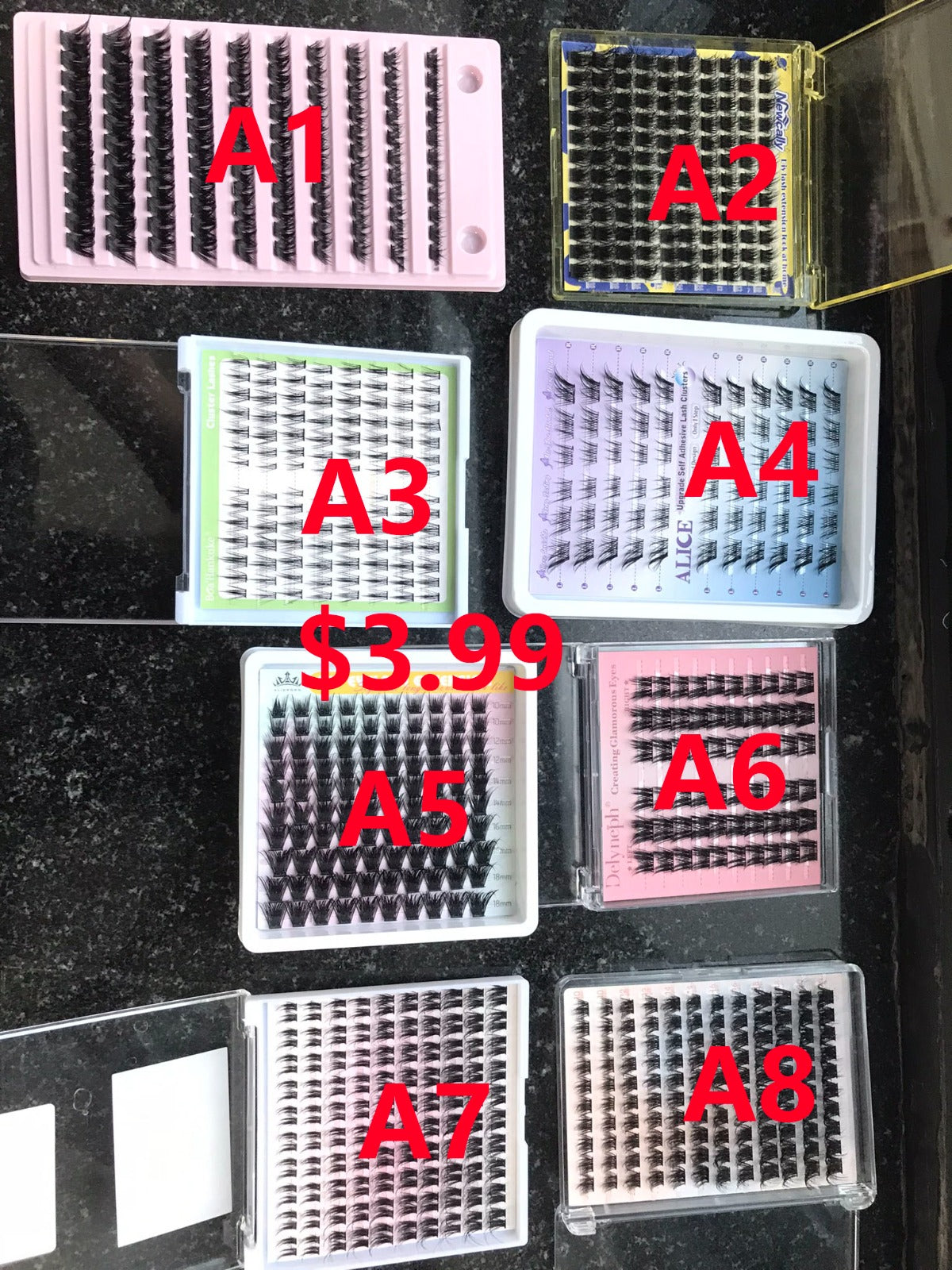 6 packs of lashes