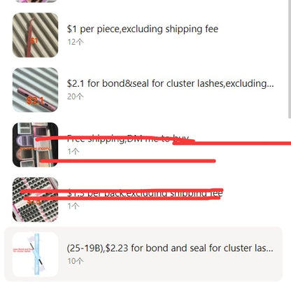 $170.47 for 30 bond&amp;amp;seal and 12 tweezers and 31 pack lashes