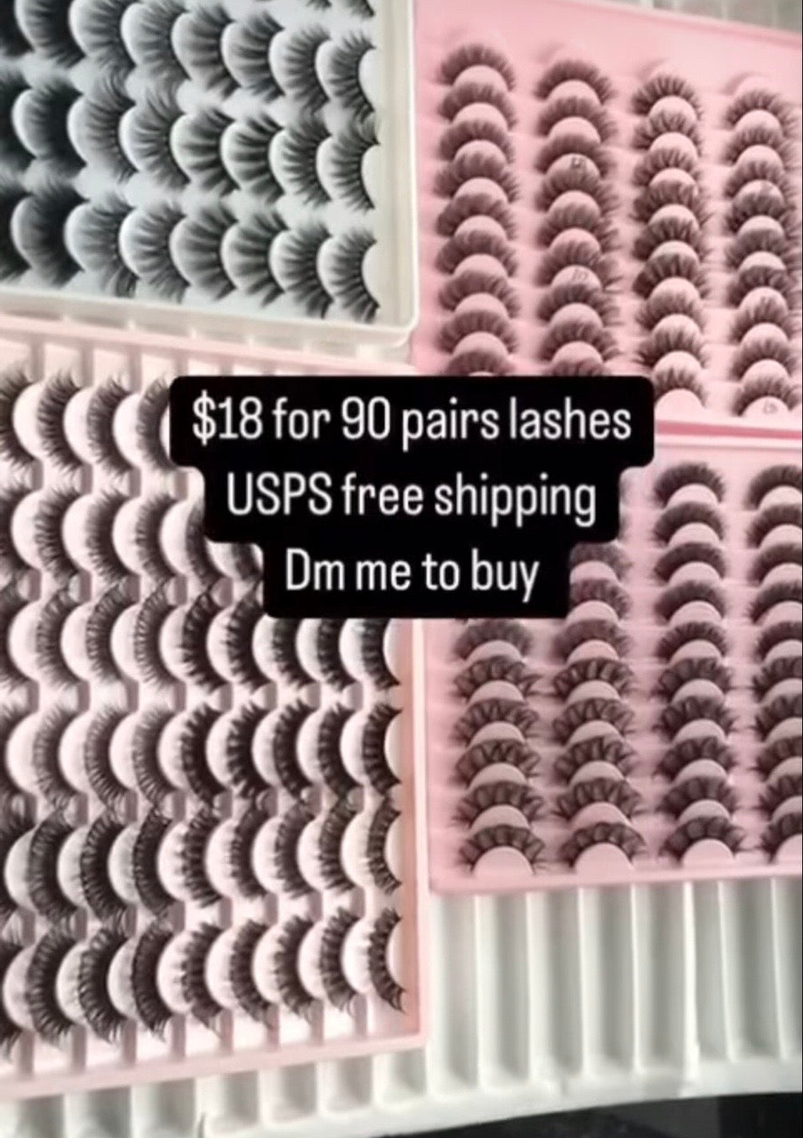 $18 for 90 pairs lashes