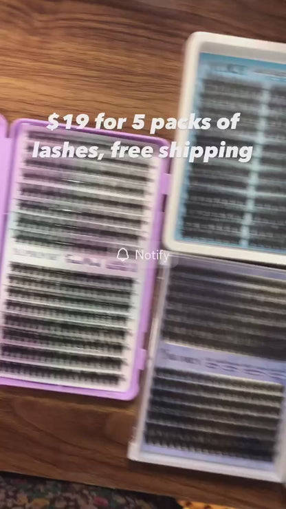 5 packs of lashes